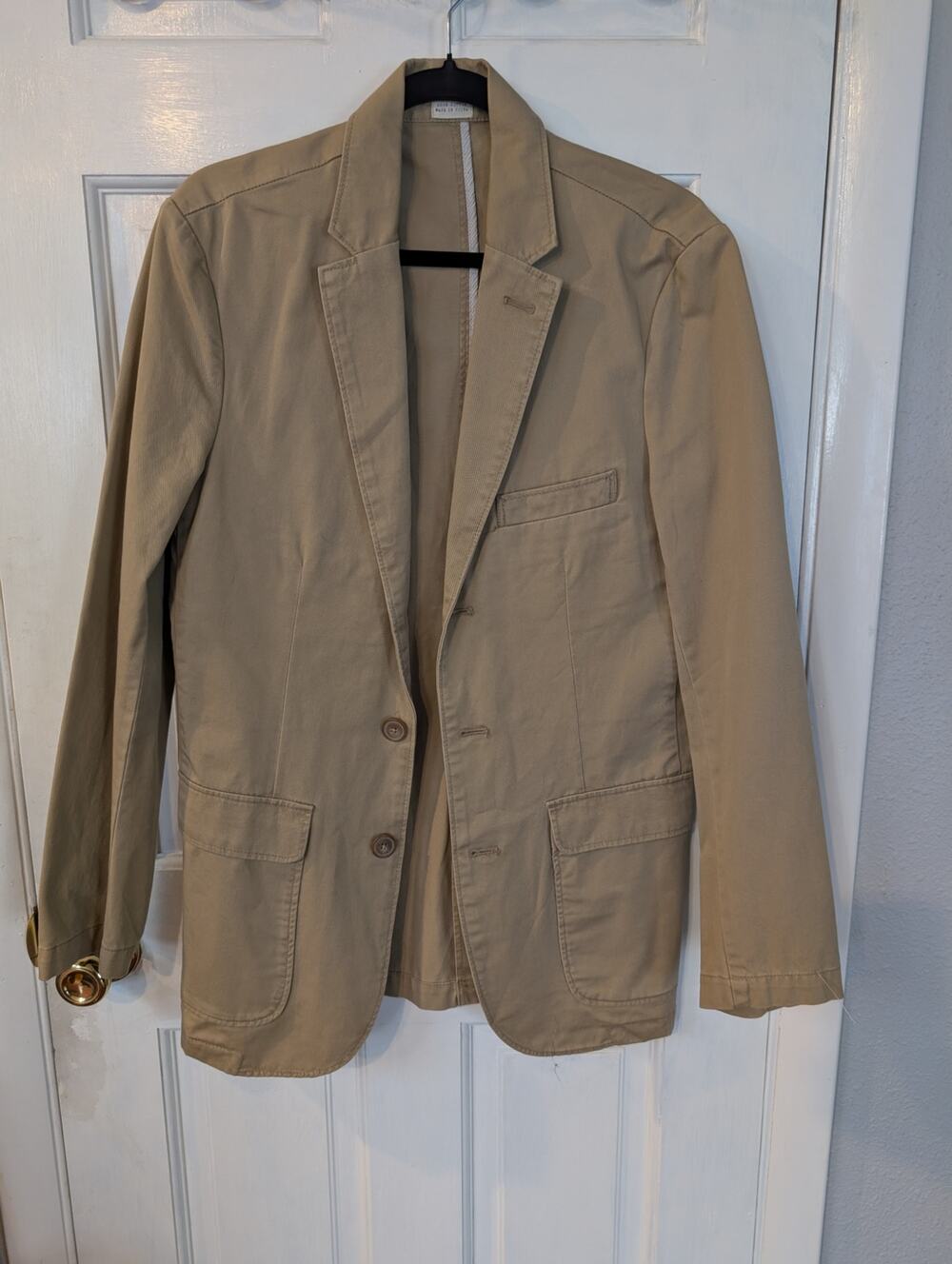 J.Crew 100% Cotton Unstructured Blazer Khaki Chino Small